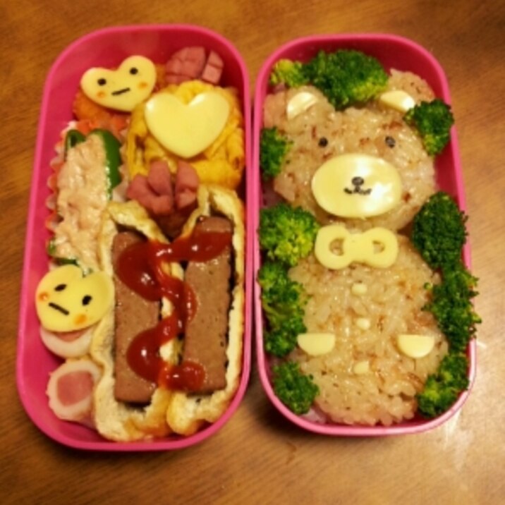 くま キャラ弁 レシピ 作り方 By さき W 楽天レシピ